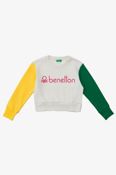 Kız Çocuk Sweatshirt - Beyaz 