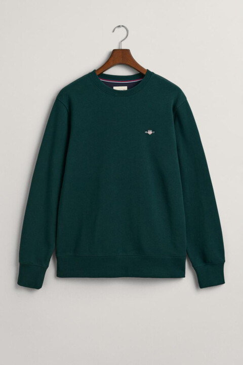 Erkek Bisiklet Yaka Sweatshirt - Yeşil 