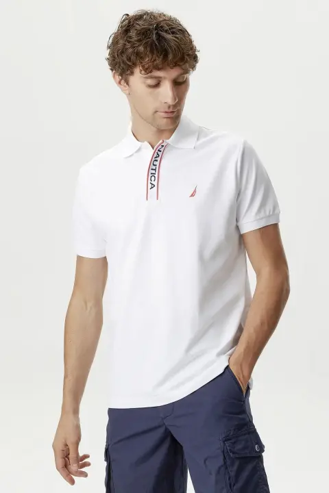 Erkek Classic Fit Kısa Kollu Polo - Beyaz 