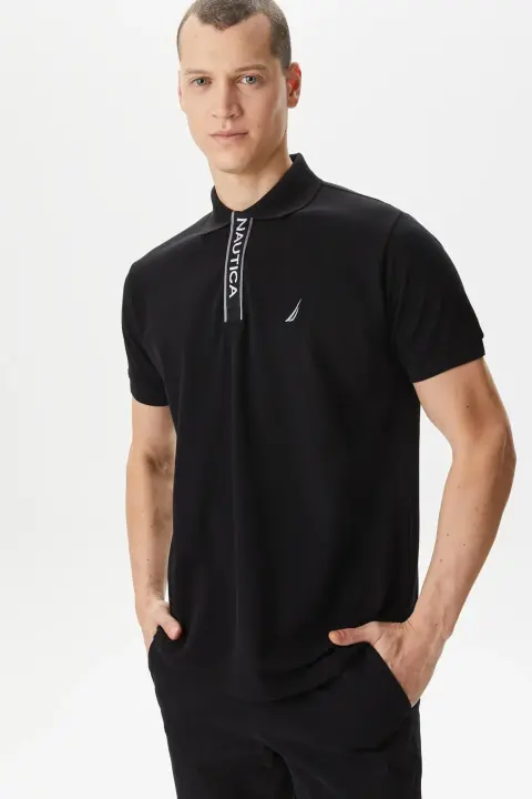 Erkek Classic Fit Kısa Kollu Polo - Siyah 