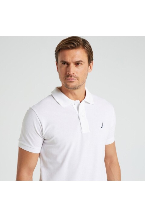 Erkek Classic Fit Kısa Kollu Polo Yaka T-Shirt - Beyaz 