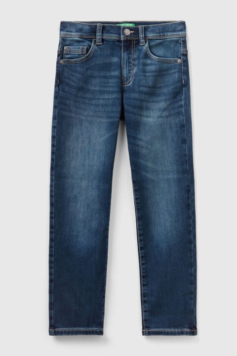Erkek Çocuk Denim Pantolon - Mavi 