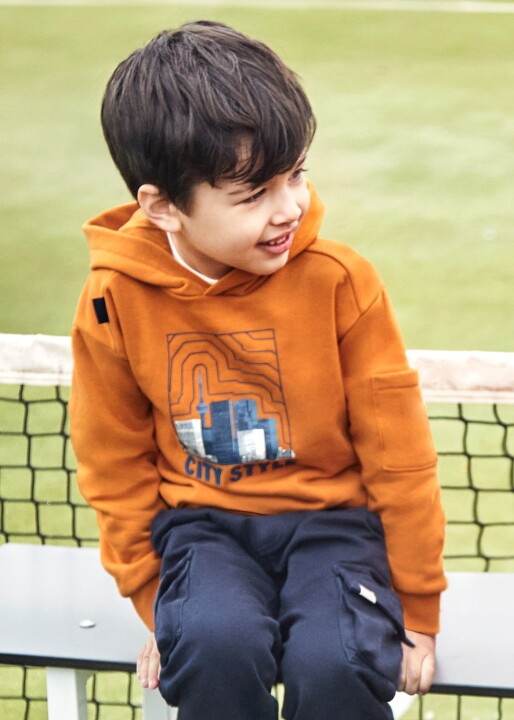 Erkek Çocuk Sweatshirt-Turuncu 