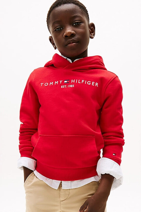 Erkek Çocuk Th Kapüşonlu Sweatshirt - Kırmızı 