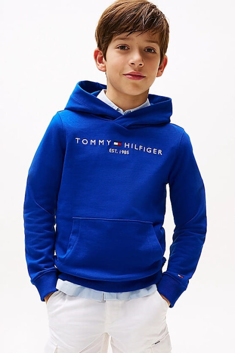 Erkek Çocuk Th Kapüşonlu Sweatshirt - Mavi 