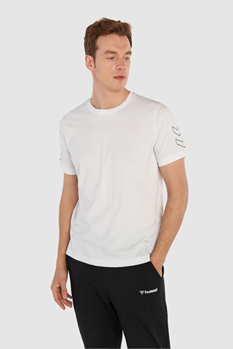 Erkek Elemental Chevron Tee Tişört - Beyaz 