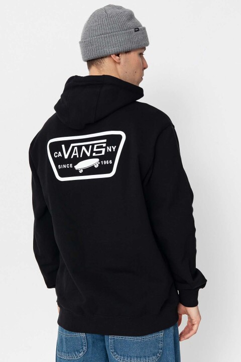 Erkek Full Patch Pullover Sweatshirt - Siyah 