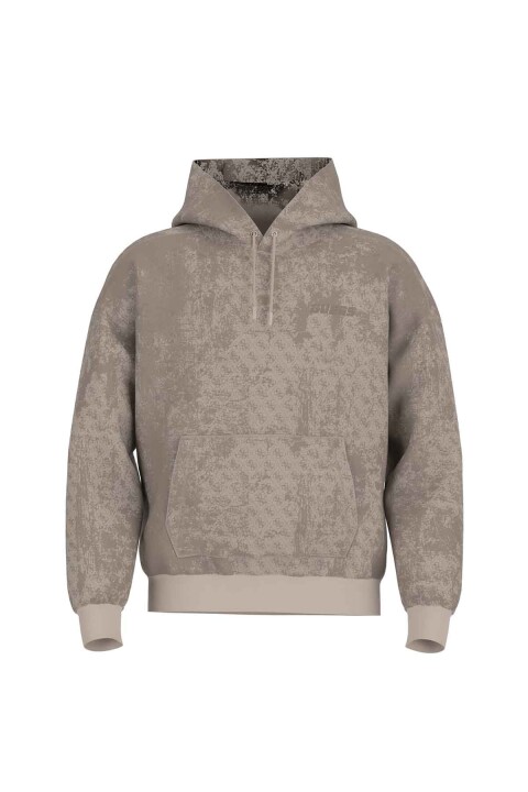 Erkek Gotam Kapüşonlu Sweatshirt - Bej 