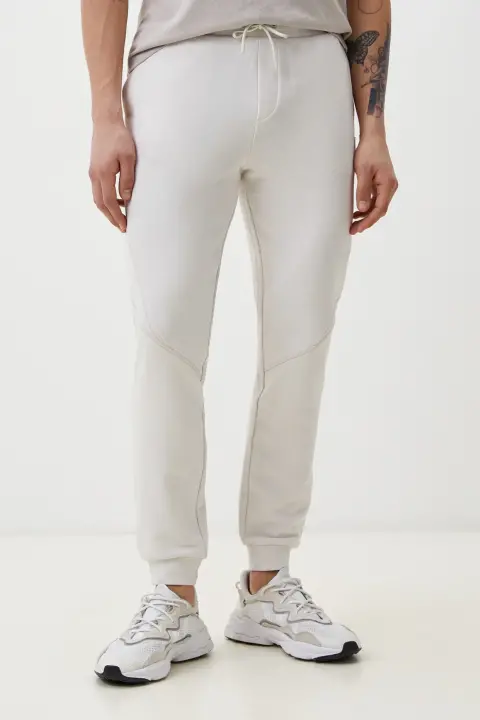 Erkek Guess Henriko Manşetli Spor Pantolon - Kum Beji 