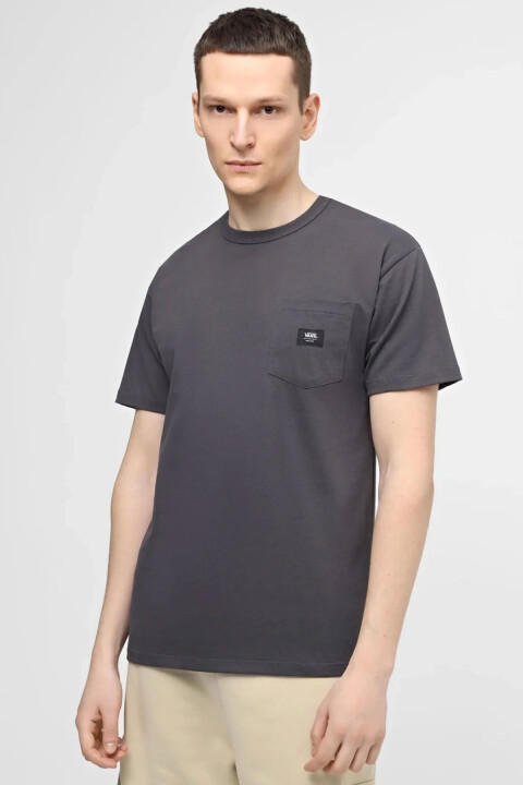 Erkek Off The Wall Iı Pocket Ss T-shirt - Antrasit - Vans