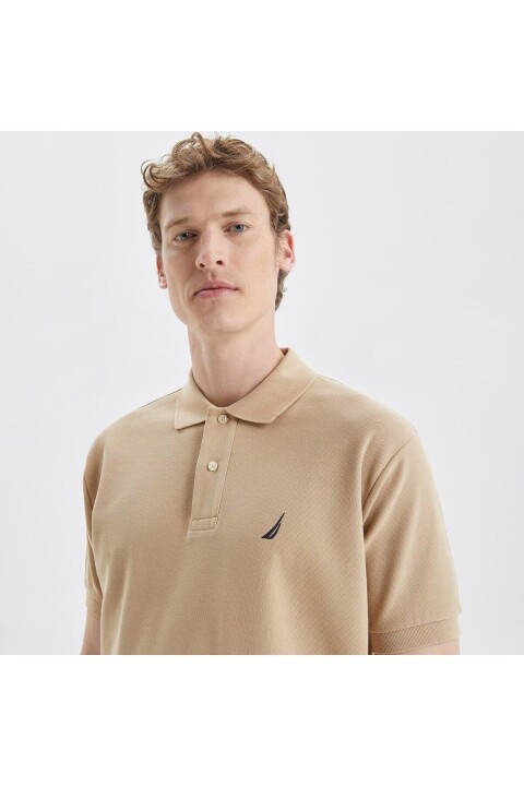 Erkek Polo Yaka T-Shirt - Bej 