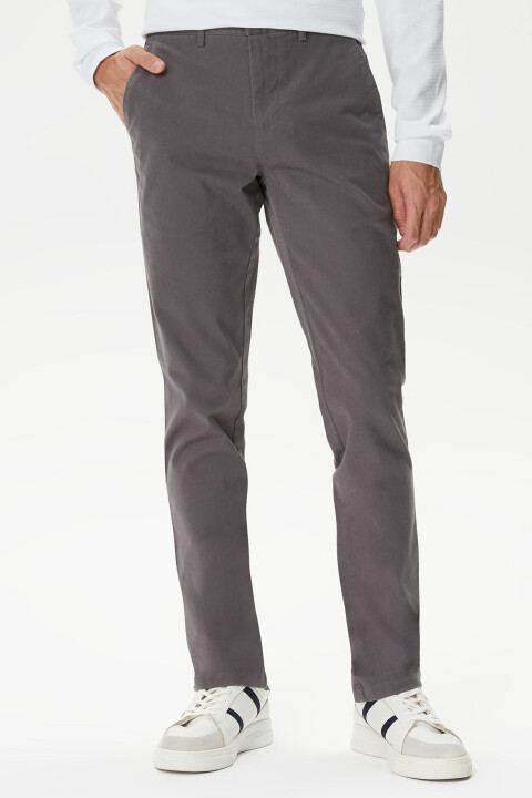 Erkek Slim Fit Pantolon - Gri 