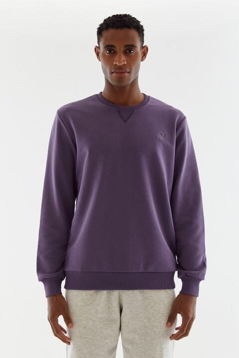 Erkek Sweatshirt- Lila 