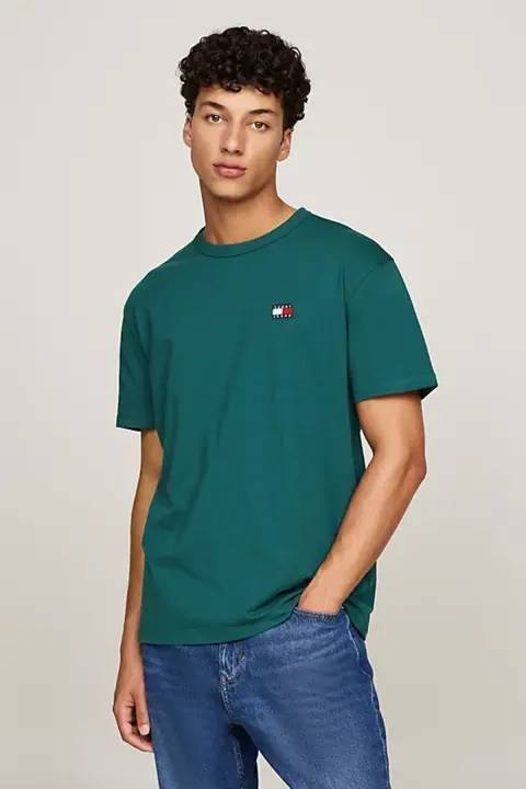Erkek Tjm Reg Badge T-Shirt - Yeşil 