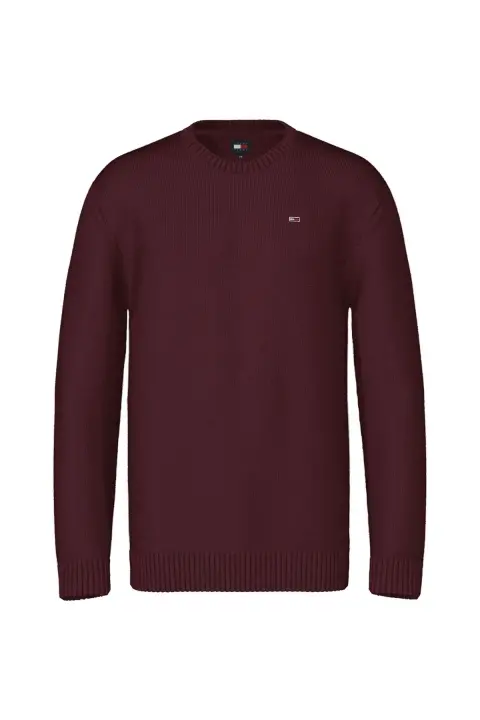 Erkek Tjm Slım Essntl Kazak - Bordo 