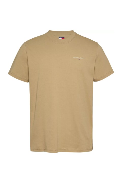 Erkek Tjm Slim Linear Chest T-shirt - Bej - Tommy Hilfiger