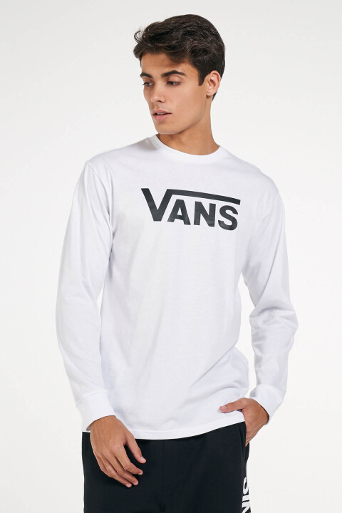Erkek VANS Uzun Kollu T-Shirt - Beyaz 