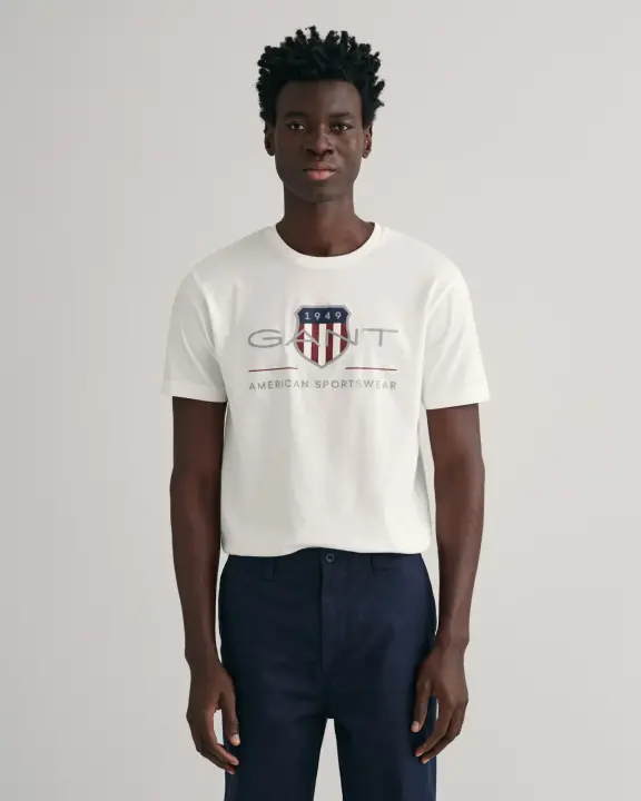 Erkek Regular Fit Bisiklet Yaka Logolu T-Shirt-Beyaz 