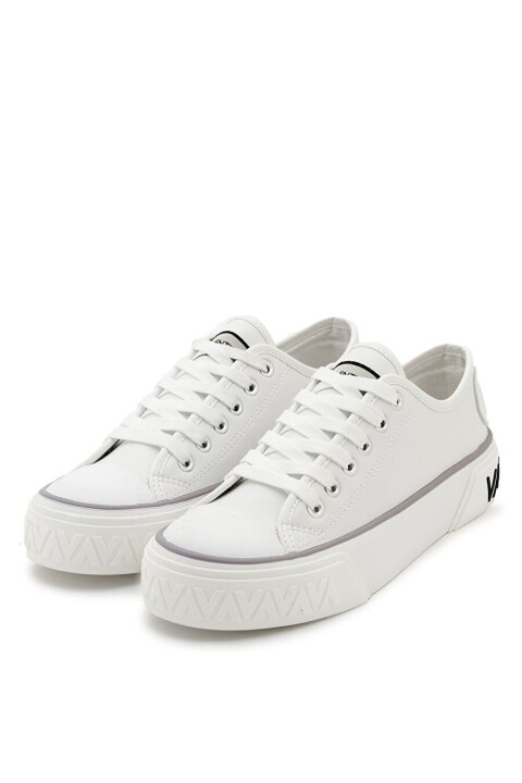 Kadın Aron Lace-up Bağcıklı Sneakers - Beyaz - Valentino