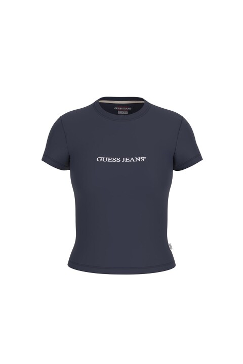 Kadın Gj SS Cn Slim Logo T-Shirt - Lacivert 