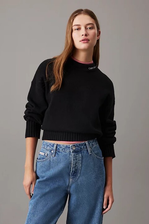 Kadın Logo Embro Sweater - Calvin Klein