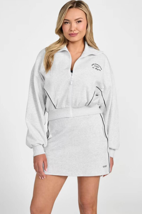 Kadın Nigella Full Fermuarlı Sweatshirt - Gri 