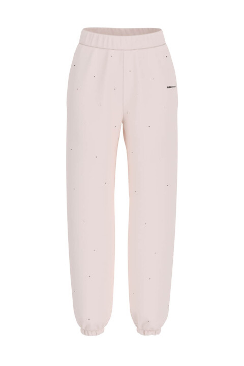 Kadın Rhinestones Jogger Eşofman Altı - Krem 