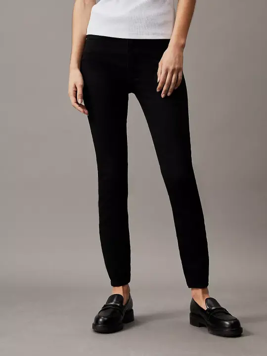 Kadın Yüksek Bel Super Skinny Ankle Jean Pantolon - Siyah 