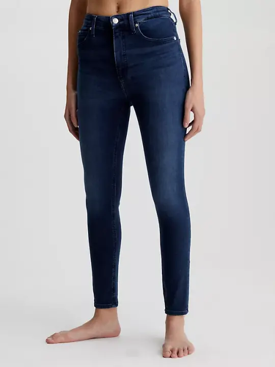 Kadın Yüksel Bel Süper Skinny Ankle Jean Pantolon - Lacivert 