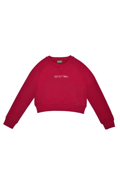 Kız Çocuk Sweatshirt - Kırmızı 