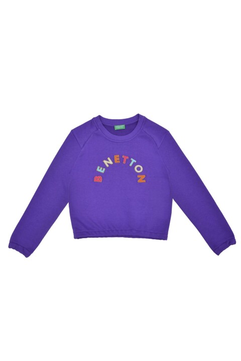 Kız Çocuk Sweatshirt - Mor 