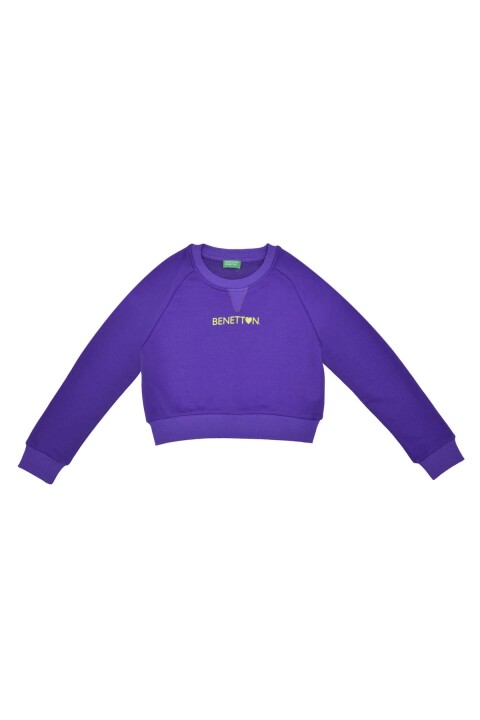 Kız Çocuk Sweatshirt - Mor 