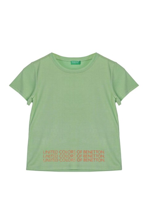 Kız Çocuk T-Shirt - Mint Yeşili 