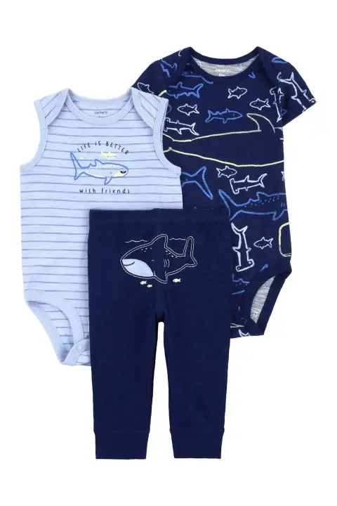 Layette Erkek Bebek 3lü Set - CARTERS