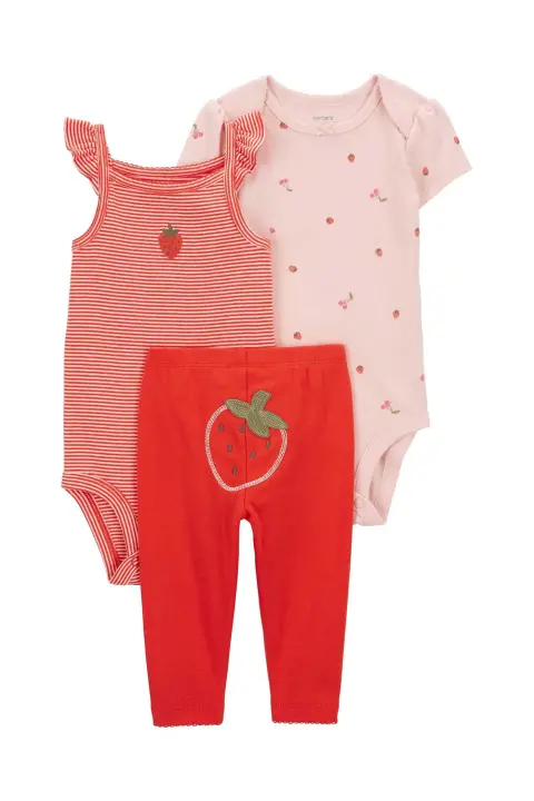 Layette Kız Bebek 3lü Set - CARTERS