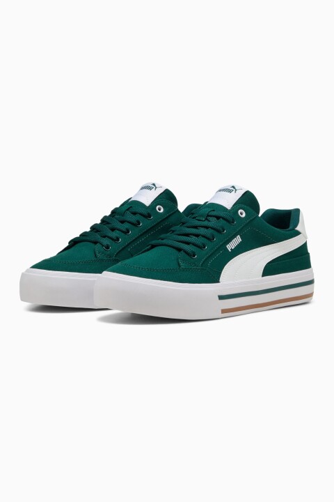 Unisex Court Classic Vulcanised Sneakers - Yeşil 